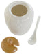 Suikerpot DKD Home Decor Wit Natuurlijk Bamboe Porselein 31 x 9 x 7 cm 4 Onderdelen