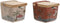 Suikerpot Home ESPRIT Beige Roze Terra cotta Lila Bamboe Dolomite 7,5 x 7,5 x 7,5 cm (2 Stuks)