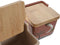 Suikerpot Home ESPRIT Beige Roze Terra cotta Lila Bamboe Dolomite 7,5 x 7,5 x 7,5 cm (2 Stuks)