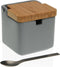 Suikerpot Versa Grijs Keramisch Staal Bamboe Dolomite (8,5 x 8,7 x 8,5 cm)