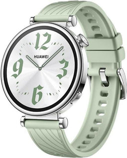 Huawei Watch GT 4 41 mm zilver met fluorelastomeer bandje groente