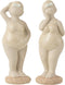 J-Line figuur Vrouw Badpak Staand - keramiek - beige - medium - 2 stuks