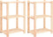 vidaXL - Opbergrekken - 3-laags - 2 - st - 60x38x90 - cm - massief - grenenhout - 150 - kg