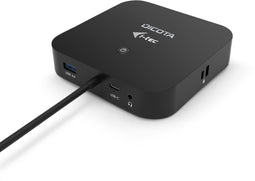 Dicota D31949 - USB Hub - 2x USB 2.0 type-A 1x USB 3.2 type-C 1x Ethernet 100Mbps 1x DisplayPort - 40mm hoog 113mm breed