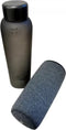 waterdrop® Glazen Drinkfles 600 ml - Duurzaam Borosilicaatglas - Neopreen Hoes en Bamboe Dop - Black Frosted