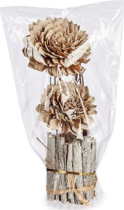 Decoratieve Bloem Natuurlijk 13 x 37 x 14 cm (12 Stuks)