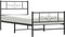 vidaXL - Bedframe - met - hoofd- - en - voeteneinde - metaal - zwart - 100x190 - cm