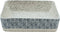 vidaXL - Opzetwasbak - rechthoekig - 46x35,5x13 - cm - keramiek - grijs - en - blauw