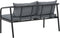 vidaXL - Tuinbank - tweezits - met - kussens - aluminium - grijs