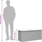 vidaXL - Tuinbank - met - kussen - 110x40x44 - cm - poly - rattan - grijs