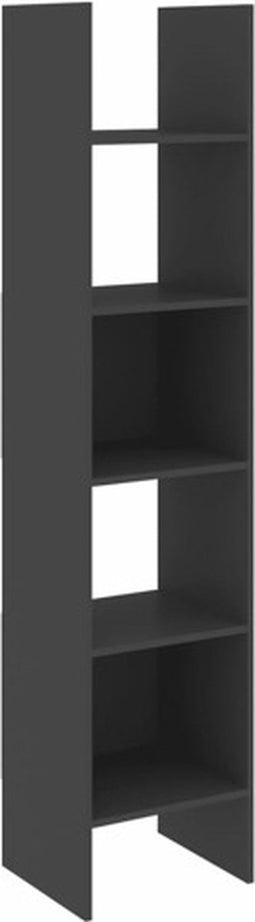 vidaXL - Boekenkast - 40x35x180 - cm - bewerkt - hout - grijs