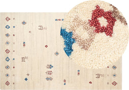 SULUCA - Modern vloerkleed - Beige - 140 x 200 cm - Wol