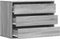 vidaXL - Ladekast - 80x41x58 - cm - bewerkt - hout - grijs - sonoma - eikenkleurig