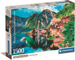 Clementoni - Puzzel - 1500 Stukjes - Compacte doos - Hallstadt - Puzzel Voor Volwassenen