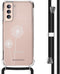 iMoshion Hoesje Geschikt voor Samsung Galaxy S21 Hoesje Met Koord - iMoshion Design Hoesje met Koord - Wit / Transparant / Dandelion