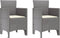 vidaXL - Tuinmeubelen - met - Kussens - 2 - stuks - Lichtgrijs - Poly - Rattan