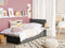 PRESIDENT - Boxspringbed - Donkergrijs - 90 x 200 cm - Polyester