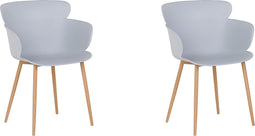 SUMKLEY - Eetkamerstoel - Grijs - Synthetisch materiaal