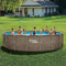 Summer Waves Elite Frame Zwembad - 610 x 122 cm - Bruin Wicker