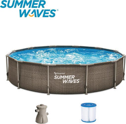Summer Waves Zwembad - ⌀ 366 cm x 76 cm - Inclusief filterpomp