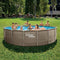 SUMMER WAVES ZWEMBAD ELITE FRAME 488 X 122 CM DARK TRIPLE BASKETWEAVE + ZANDFILTERPOMP