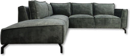 Hoekbank Links Morgan - 248x261x88 - Adore 156 Hunter - Velours