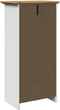 vidaXL - Badkamerkast - BODO - 44x30x90 - cm - wit - en - bruin