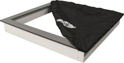 Sunny Sandy Houten Zandbak in Grijs/Wit - Incl. Beschermhoes en Gronddoek - FSC hout - 127x127x17cm