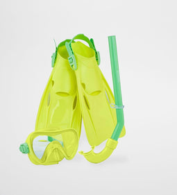 Sunnylife - Kids Swimtime Snorkelset Sea Seeker Ocean Medium - Kunststof - Geel