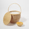 Sunnylife - PicnicRound Picnic Cooler Basket Natural