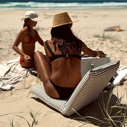 SunnyLife - The Vacay - Lean Back - Strandstoel/kussen - Khaki gestreept