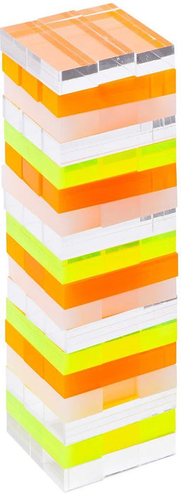 Sunnylife - Travel Lucite Games Jenga - Acrylaat Kunststof - Multicolor