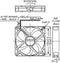 Sunon EEC0251B3-000U-A99 Axiaalventilator 12 V/DC 127.39 m³/h (l x b x h) 25 x 120 x 120 mm
