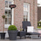 Sunred – Elektra - Quartz lijn - Zwart – Staand model - Terrasverwarmer – Quartz technologie - 2000W – 3 standen – Elektrische heater – heater
