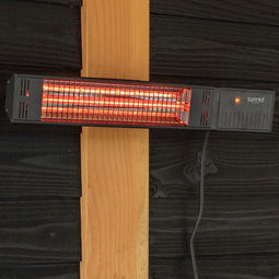 Sunred – Fortuna - Ultra lijn - Zwart - Wand model - Terrasverwarmer – Halogeen rosé goud technologie - 1500W – ECO – 3 Standen - Afstand bestuurbaar - Elektrische heater