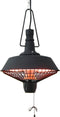 Sunred – Indus - Bright lijn - Zwart - Hangend model - Terrasverwarmer – Halogeen technologie - 2100W - Elektrische heater