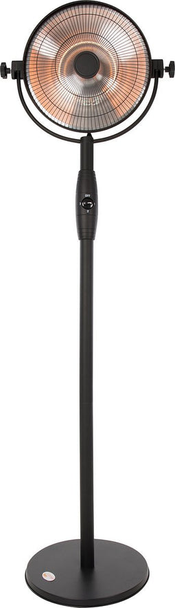 Sunred – Retro - Bright lijn – Zwart – Staand model - Terrasverwarmer – Halogeen techniek – 2100W – ECO – 3 Standen – Valbeveiliging – Elektrische heater – Heater – Retro design