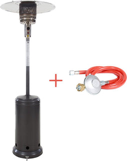 Sunred - Sargas - Gas lijn - Grijs - Staand model - Terrasverwarmer - Gas - 14000 W – Verschillende standen – Piezo ontsteking - Gas heater - Compleet: incl. gasdrukregelaar & slang