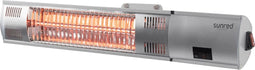 Sunred - Ultra lijn - Zilver – Wand model - Terrasverwarmer – Halogeen rosé goud technologie - 2000W - Afstand bestuurbaar - Elektrische heater
