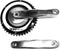 Suntour Crankstel Hesc E-bike 38t 20 Cm Zilver/zwart