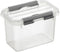 Sunware - Q-line opbergbox 0,8L transparant metaal - 10 x 15 x 10,8 cm