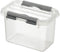 Sunware - Q-line opbergbox 0,8L transparant metaal - 10 x 15 x 10,8 cm