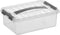 Sunware - Q-line opbergbox 4L transparant metaal - 30 x 20 x 10,4 cm