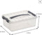 Sunware - Q-line opbergbox 4L transparant metaal - 30 x 20 x 10,4 cm