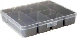 Sunware - Q-line opbergdoos met 10 bakjes 3,6L transparant metaal - 29,6 x 25 x 5,2 cm