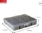 Sunware - Q-line opbergdoos met 10 bakjes 3,6L transparant metaal - 29,6 x 25 x 5,2 cm