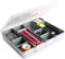 Sunware - Q-line opbergdoos met 10 bakjes 3,6L transparant metaal - 29,6 x 25 x 5,2 cm