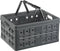 Sunware - Square vouwkrat met handgreep 32L antraciet - 49 x 36 x 24,5 cm