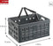 Sunware - Square vouwkrat met handgreep 32L antraciet - 49 x 36 x 24,5 cm