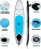 SUP Board Opblaasbaar Blauw/Wit